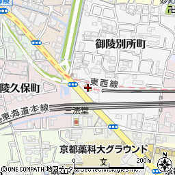 京都府京都市山科区御陵別所町6周辺の地図