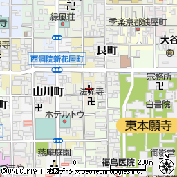 京都府京都市下京区東松屋町周辺の地図