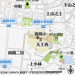 東浦町立森岡小学校周辺の地図