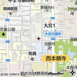 京都府京都市下京区突抜一丁目周辺の地図