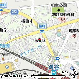 個室居酒屋 創作串と肉寿司 KUSHIEMON串笑門 刈谷店周辺の地図