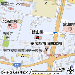 館山警察署周辺の地図