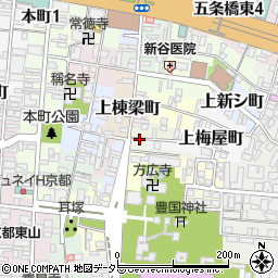 京都府京都市東山区南梅屋町周辺の地図
