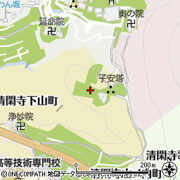 京都府京都市東山区清閑寺下山町周辺の地図