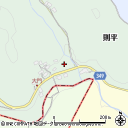 岡山県美作市則平周辺の地図