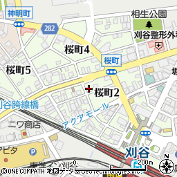 愛知県刈谷市桜町周辺の地図