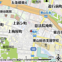 京都府京都市東山区鐘鋳町411-2周辺の地図