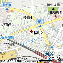 愛知県刈谷市桜町周辺の地図