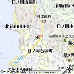 京都府京都市山科区御陵岡ノ西町41-1周辺の地図