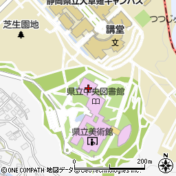 静岡県立中央図書館　総務課周辺の地図