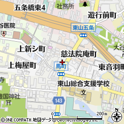 京都府京都市東山区鐘鋳町417-3周辺の地図