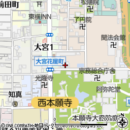 京都府京都市下京区柿本町609周辺の地図