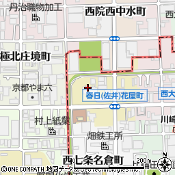 京都府京都市下京区西七条八幡町周辺の地図
