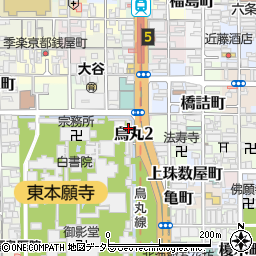京都府京都市下京区烏丸二丁目周辺の地図