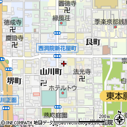 京都府京都市下京区東側町508周辺の地図