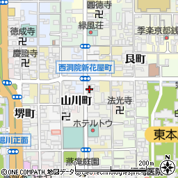 京都府京都市下京区東側町509周辺の地図