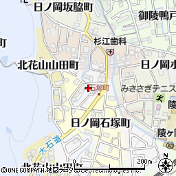 京都府京都市山科区御陵岡ノ西町41-3周辺の地図