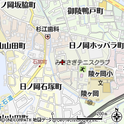 京都府京都市山科区御陵岡町周辺の地図