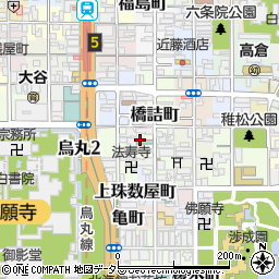 京都府京都市下京区富田町周辺の地図