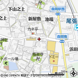 愛知県知多郡東浦町森岡岡田周辺の地図