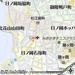 京都府京都市山科区御陵岡ノ西町48周辺の地図