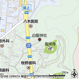 白髪神社周辺の地図