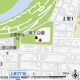 愛知県岡崎市上里周辺の地図