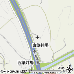 愛知県岡崎市西阿知和町東簗井場周辺の地図