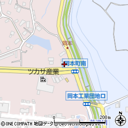 コスモセルフ＆車検センターグリーンヒル岡本ＳＳ周辺の地図