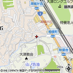 滋賀県大津市湖城が丘7周辺の地図