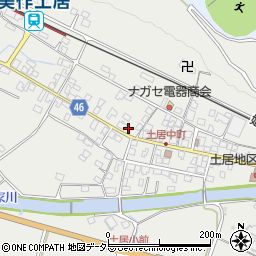 岡山県美作市土居304周辺の地図