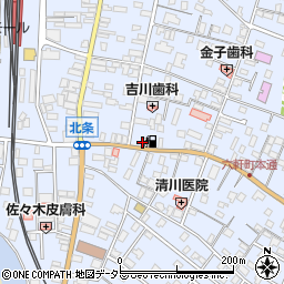 和田屋日本石油六軒町給油所周辺の地図
