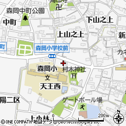 東浦森岡郵便局周辺の地図