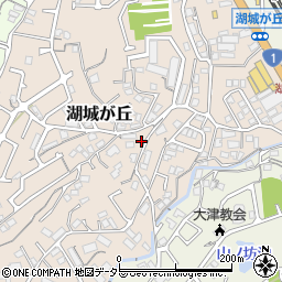 滋賀県大津市湖城が丘14-23周辺の地図