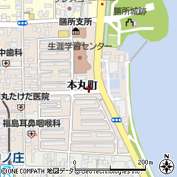 滋賀県大津市本丸町周辺の地図