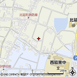 兵庫県西脇市比延町周辺の地図