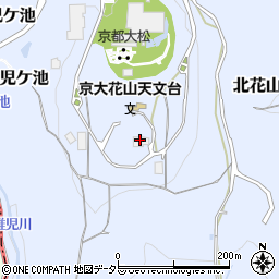 花山天文台周辺の地図