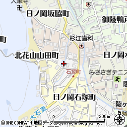 京都府京都市山科区御陵岡ノ西町51-4周辺の地図