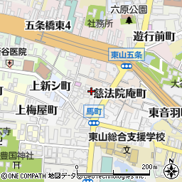 京都府京都市東山区慈法院庵町周辺の地図