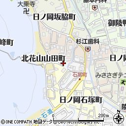 京都府京都市山科区御陵岡ノ西町54-4周辺の地図