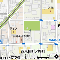 京都府京都市右京区西京極豆田町周辺の地図