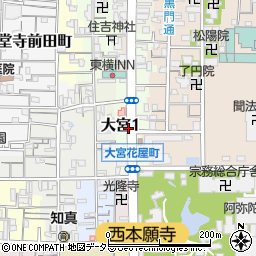下京区大宮一丁目558駐車場周辺の地図