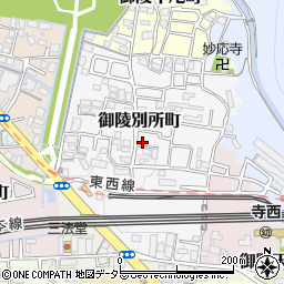京都府京都市山科区御陵別所町114周辺の地図