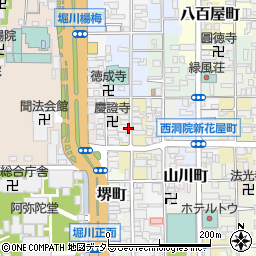 京都府京都市下京区西若松町周辺の地図