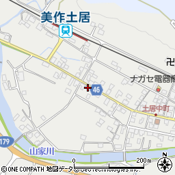 岡山県美作市土居327周辺の地図
