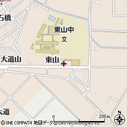 愛知県安城市里町東山周辺の地図