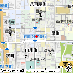 京都府京都市下京区東側町周辺の地図
