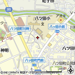 愛知県知立市八ツ田町川畔周辺の地図