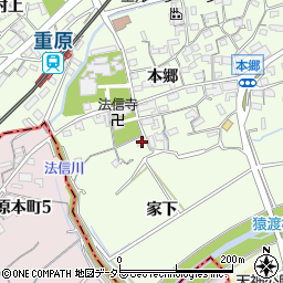 愛知県知立市上重原町家下19周辺の地図