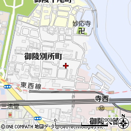 京都府京都市山科区御陵別所町107周辺の地図